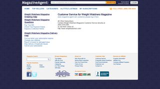 Weight Watchers Magazine Customer Service | Magazine-Agent.com