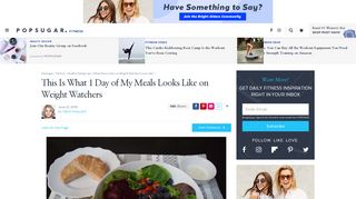 What Does a Day on Weight Watchers Look Like? | POPSUGAR Fitness
