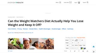 Weight Watchers Diet: A Comprehensive Review of the Eating Plan ...