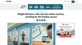 Weight Watchers rolls out new online services for the holiday season ...