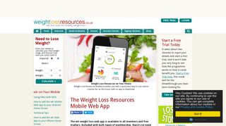 The Weight Loss Resources Mobile Web App