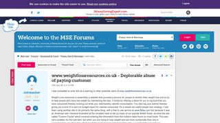 www.weightlossresources.co.uk - Deplorable abuse of paying ...