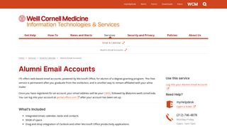Alumni Email Accounts - Weill Cornell Medicine