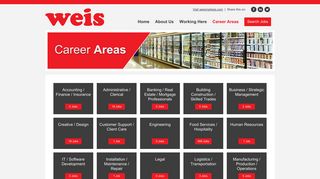Explore our career opportunities! | Career Areas | Jobs at Weis ...