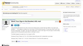 Blerk! Your Sign-in Got Derailed, AOL mail | Norton Community