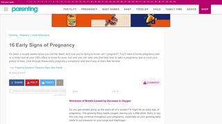16 Early Signs of Pregnancy | Parenting