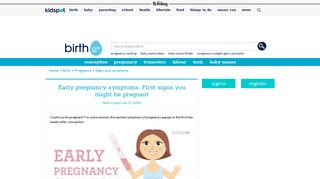 Early pregnancy symptoms: First signs you might be pregnant - Kidspot