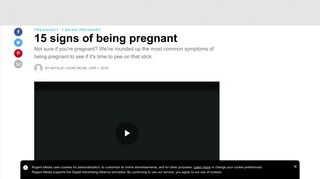 15 signs of being pregnant - Today's Parent