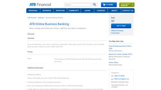 ATB Online Business Banking - ATB Financial