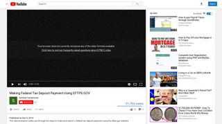 Making Federal Tax Deposit Payment Using EFTPS.GOV - YouTube