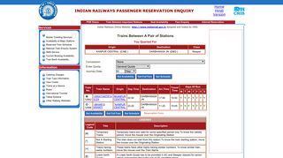 Welcome to Indian Railway Passenger reservation Enquiry - IITK