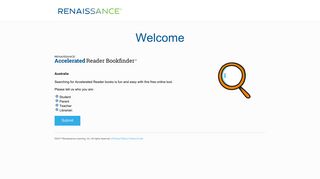 Accelerated Reader Bookfinder AU - Welcome