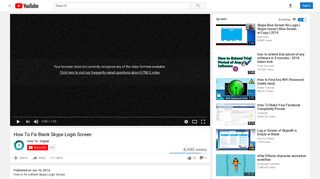 How To Fix Blank Skype Login Screen - YouTube