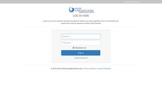 Welcome-Login Page - OnlineCompliancePanel
