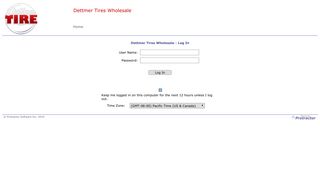 Dettmer Tires Wholesale - Log in - Protractor Software