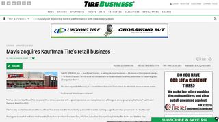 Mavis acquires Kauffman Tire's retail business - Tire Business - The ...