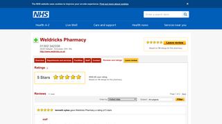 Reviews and ratings - Weldricks Pharmacy - NHS
