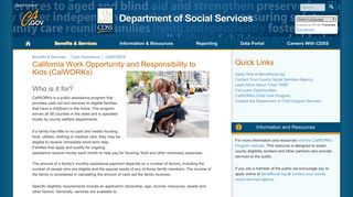 CalWORKS - California Department of Social Services - CA.gov