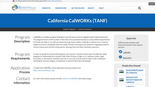 California CalWORKs (TANF) | Benefits.gov