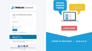 WebLink Connect Sign In