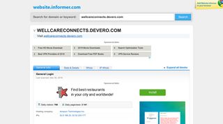 wellcareconnects.devero.com at WI. General Login - Website Informer