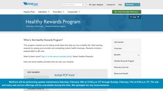 Healthy Rewards Program | WellCare