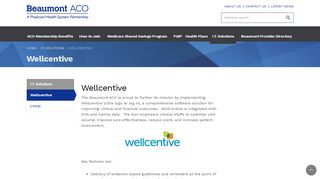 Wellcentive - Beaumont ACO