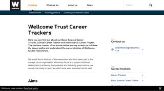 Wellcome Trust Career Trackers | Wellcome