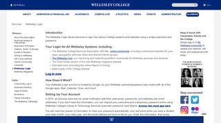 Wellesley Login | Wellesley College