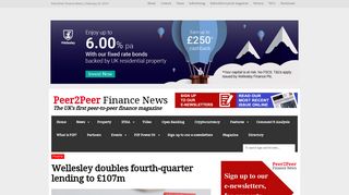 Wellesley doubles fourth-quarter lending to £107m | Peer2Peer ...