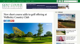 New short course adds to golf offering at Wellesley Country Club