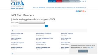 National Club Association - NCA Club Members