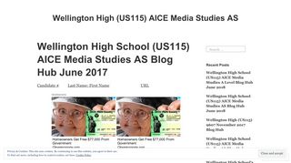 Wellington High (US115) AICE Media Studies AS