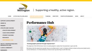 Performance Hub | Sport Wellington