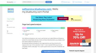 Access selfservice.bluebunny.com. Wells my.bluebunny.com Portal