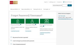 Username and Password Help | Wells Fargo Advisors