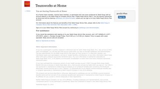 Teamworks - 401K Information - Teamworks at Home - Wells Fargo
