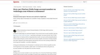 How to find my Wells Fargo account number on wellsfargo.com ...