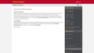 Account Information - Wells Fargo Dealer Services