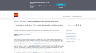 Wells Fargo Redesigns CEO Portal Services for Multiple Devices ...