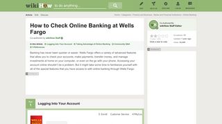 How to Check Online Banking at Wells Fargo: 9 Steps
