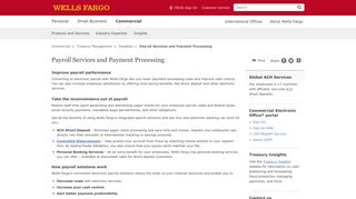 Payroll Services – Wells Fargo Commercial