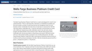 Wells Fargo Business Platinum Credit Card Review | U.S. News