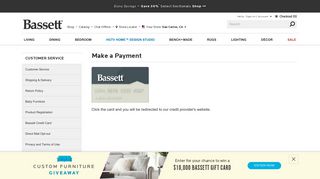 Make a Payment | Customer Service - Bassett Furniture