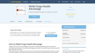 Wells Fargo Health Advantage Reviews | Healthcare Financing ...