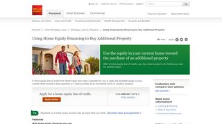 Home Equity Loan Financing | Buy Additional Property | Wells Fargo
