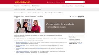 Support for Consultants and Advisors – Wells Fargo Commercial