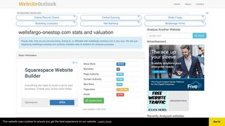 Wellsfargo-onestop : Website stats and valuation
