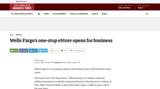 Wells Fargo's one-stop eStore opens for business - San Francisco ...
