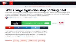 Wells Fargo signs one-stop banking deal | ZDNet